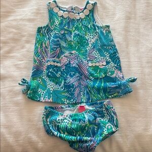 Lilly Pulitzer Kids Matching Set in Blue and Green